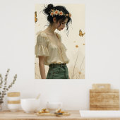 Poster Élégance douce dans une danse papillon (Cuisine)