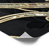 Poster Élégance en or et noir. (Coin)