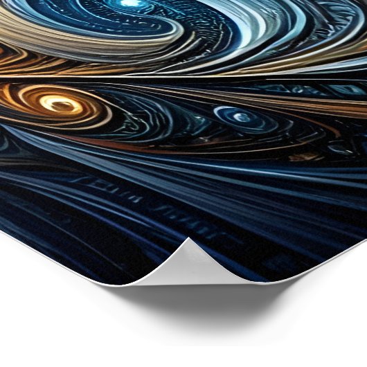 Poster Élégance Feline de minuit (Coin)