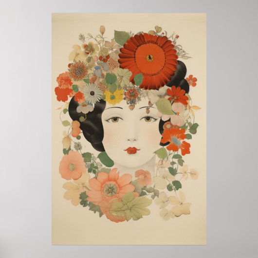 Poster Élégance Florale (Devant)