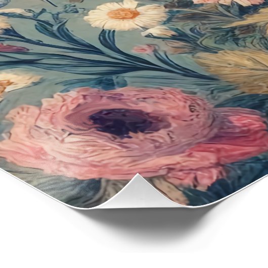 Poster Élégance florale (Coin)