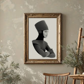 Poster Élégance futuriste : Portrait Royal monochrome