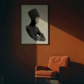 Poster Élégance futuriste : Portrait Royal monochrome