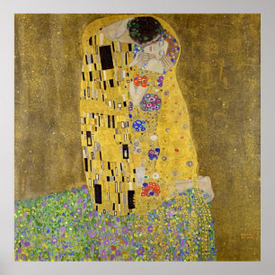 Poster Elégance intemporelle : Le baiser de Gustav Klimt