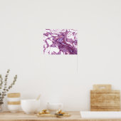 Poster Élégance Marbre Rose Violet (Cuisine)