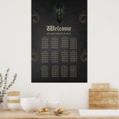 Poster Élégance mécanique, l'araignée dans le noir (Cuisine)