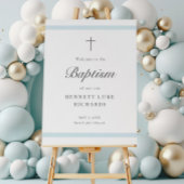 Poster Elégance moderne garçons Baptême Accueil