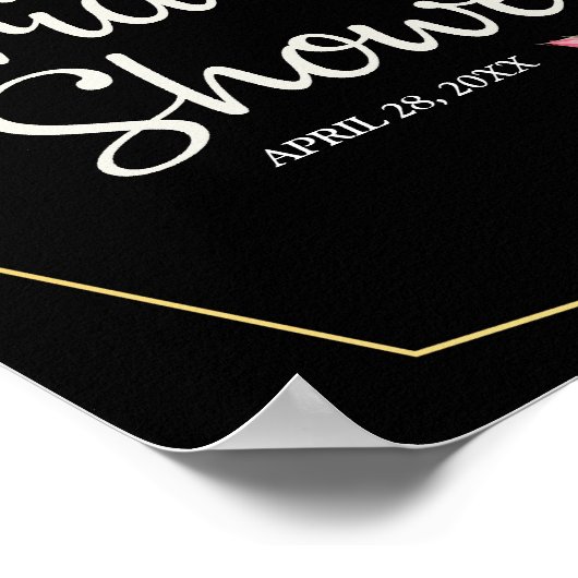 Poster Elégance moderne Rose Floral string l Fête des mar (Coin)