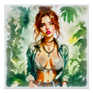Poster Élégance naturelle dans un écrin de verdure