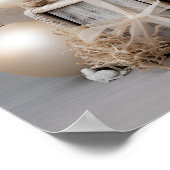 Poster Élégance naturelle : Mur de Noël Neutre Décor Art (Coin)