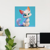 Poster Élégance Purr-fect (Bureau à domicile)