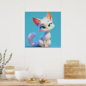 Poster Élégance Purr-fect (Cuisine)