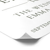 Poster Élégance rustique | Accueil Mariage floral (Coin)