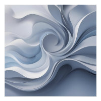 Elégance spirale - Art Vortex Abstrait en bleu dou