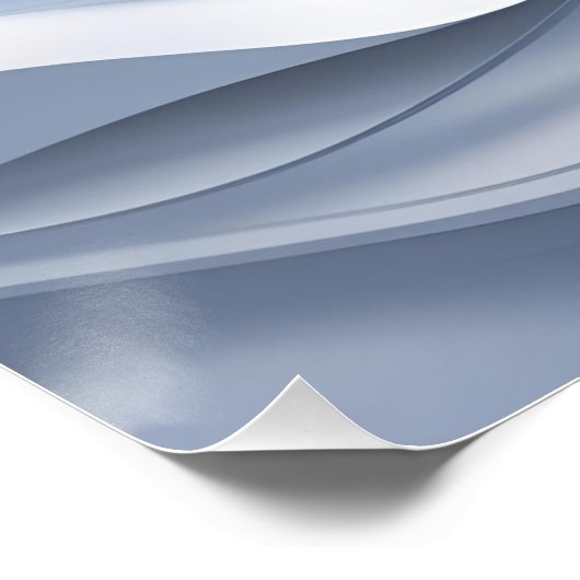 Poster Elégance spirale - Art Vortex Abstrait en bleu dou (Coin)