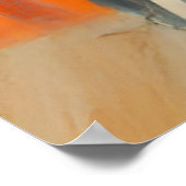 Poster Élégance striée avec fleurs (Coin)