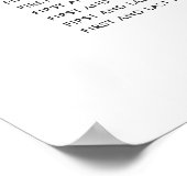Poster Élégance suprême, Panneau de plan de table de mari (Coin)