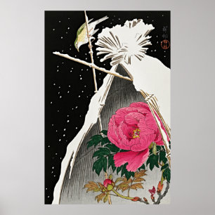 Poster Elégance tranquille : Bluechat et Peony de Sibérie