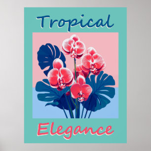 Poster Élégance tropicale
