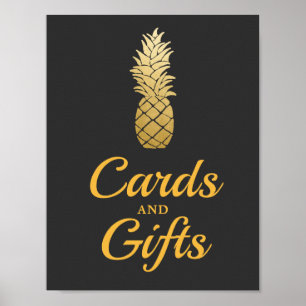 Poster Élégance tropicale Cartes Et Cadeaux À Ananas Si