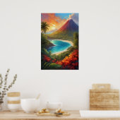 Poster Élégance tropicale, Dusk orange (Cuisine)