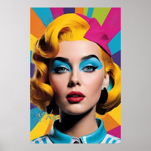 Poster Élégance vive - Bold Pop Art Woman (Devant)