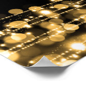 Poster Élégant 18ème anniversaire fête étincelle l'or (Coin)