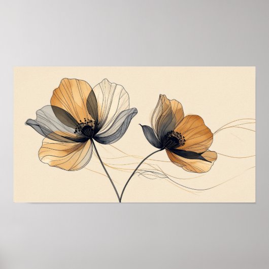 Poster  Elegant 3D White Floral Bas-Relief Sculpture on M (Devant)