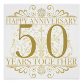 Poster Élégant 50e anniversaire (Devant)