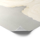 Poster Élégant 8 Table Rose blanche Mariage Carte de sièg (Coin)