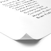 Poster Élégant 9 Tables Bienvenue Graphique de sièges (Coin)