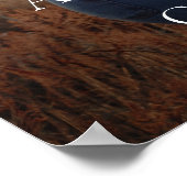 Poster Élégant Accueil de Mariage Photo Écriture Or (Coin)