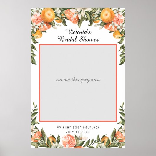 Poster Élégant agrumes Fête des mariées botanique Prop ph (Devant)