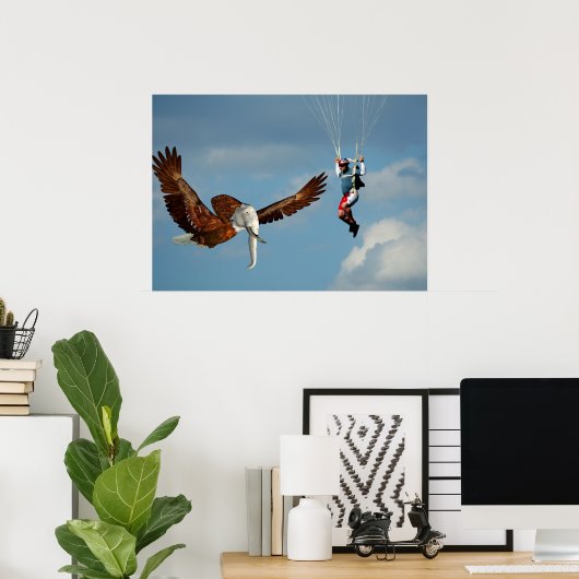 Poster Elégant aigle éléphant (Bureau à domicile)