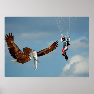 Poster Elégant aigle éléphant