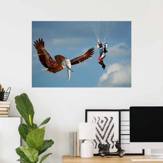 Poster Elégant aigle éléphant (Bureau à domicile)