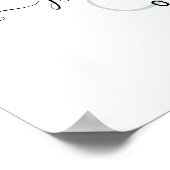 Poster Elégant Alabaster Roses Hydrangea Bienvenue (Coin)