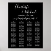 Poster Elegant Alphabetical Wedding Seating Chart (Devant)
