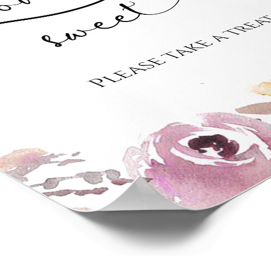 Poster Élégant Amour Fleur sauvage est douceur nuptiale (Coin)