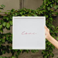 élégant amour rose rose rose faux feuille art mini