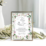 Poster Élégant anneau floral Chasse Fête des mariées Jeu<br><div class="desc">Une bague de chasse à la nuptiale signe de jeu de douche est une oeuvre d'art étonnante qui ajoute une touche de beauté naturelle et d'élégance à toute célébration de douche nuptiale. Les coups de pinceau délicats de l'aquarelle créent un effet fascinant, donnant vie aux détails complexes de chaque feuille...</div>