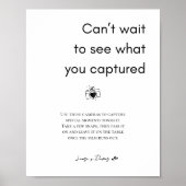 Poster Élégant appareil photo moderne Mariage jetable Sig (Devant)