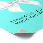 Poster Elégant Aqua Tiffany Baby shower Déchets Raffle (Coin)