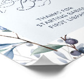 Poster Elégant Aquarelle Blueberry Livres pour bébé (Coin)