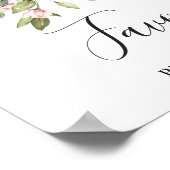 Poster Élégant Aquarelle Eucalyptus Faveur Mariage Signal (Coin)