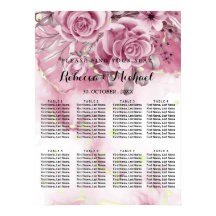 élégant aquarelle fleurie Cartes de siège