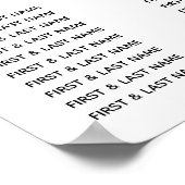 Poster Elégant Aquarelle Fleurs Mariage (Coin)