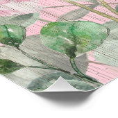 Poster Elégant aquarelle Fleurs sauvages Vintages (Coin)