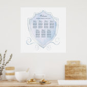 Poster Élégant ardoise bleu clair (Cuisine)