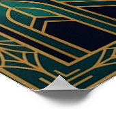 Poster Elegant Art Deco Swan Sunset Lake (Coin)